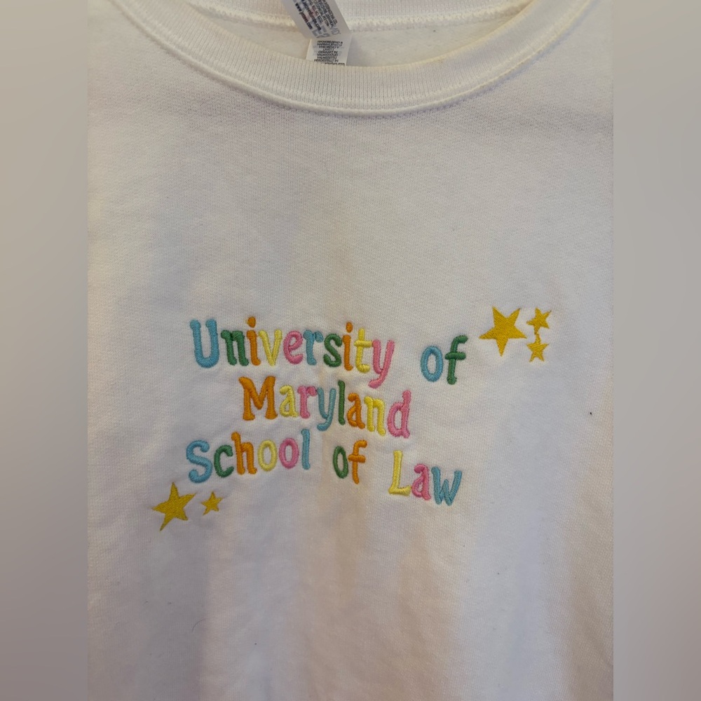 University of Maryland School of Law Embroidered Crewneck Sweatshirt